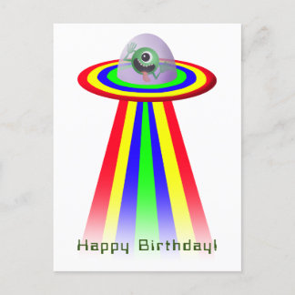 Postal Alienígena viene al cumpleaños