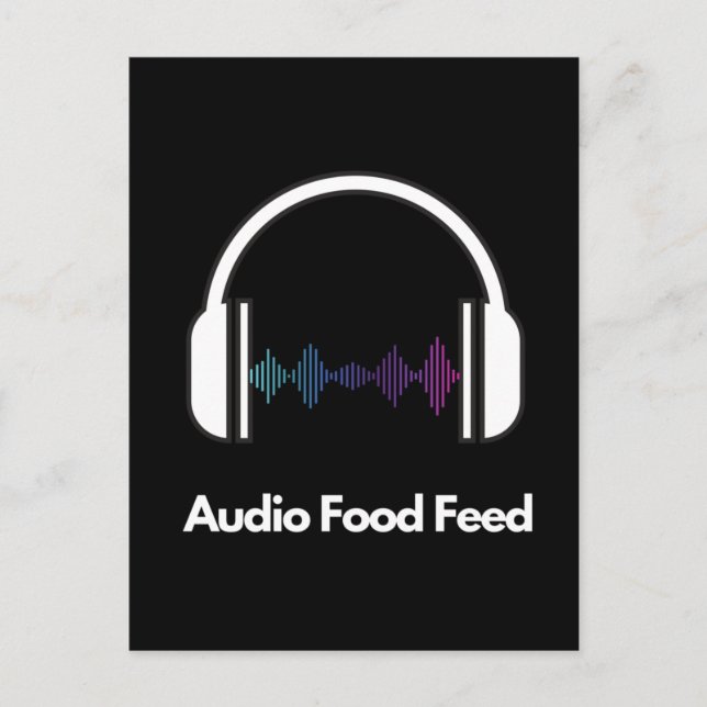 Postal Alimentación de audio de comida  (Anverso)