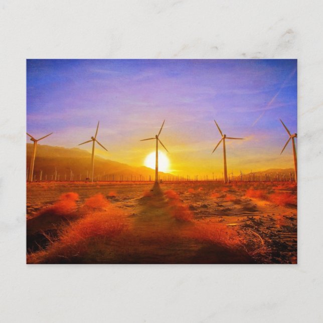 Postal Alimentado por el viento (Anverso)