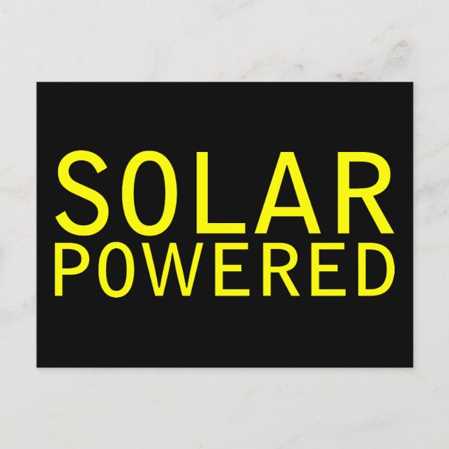 Postal alimentado por energía solar (Anverso)