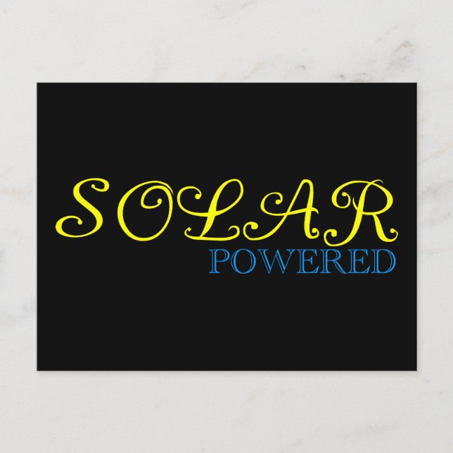 Postal alimentado por energía solar (Anverso)