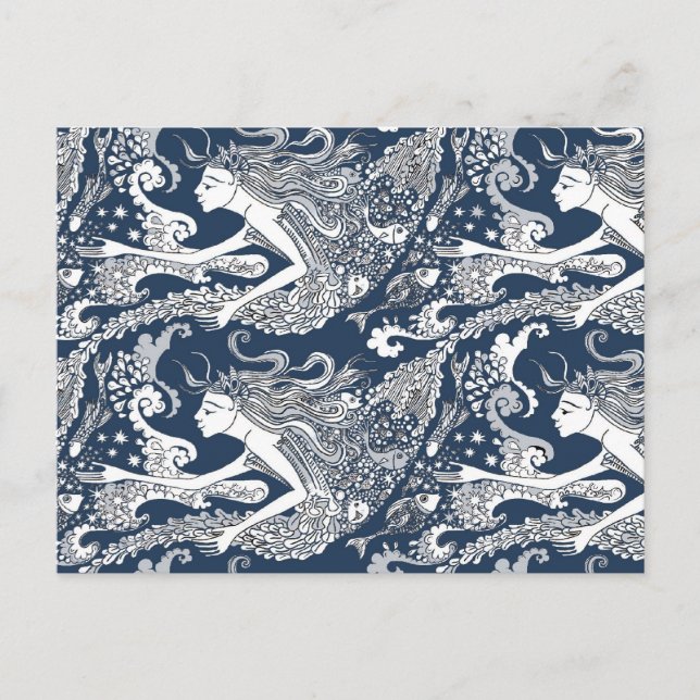 Postal Alimentando a los peces (Anverso)