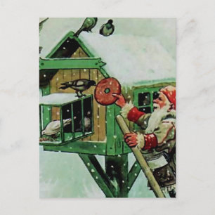 Postal “Alimentando pájaros invernales” de Jenny Nystrom