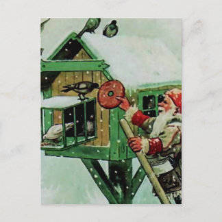Postal “Alimentando pájaros invernales” de Jenny Nystrom