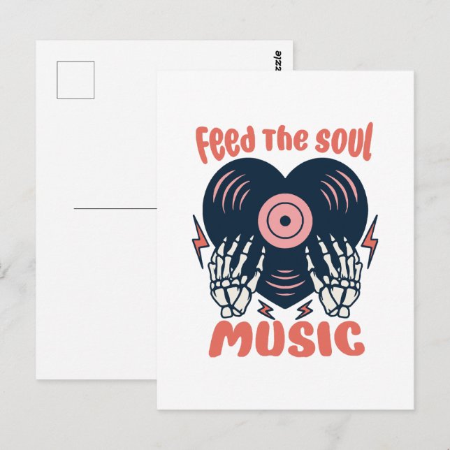 Postal alimentar la música del alma (Anverso / Reverso)
