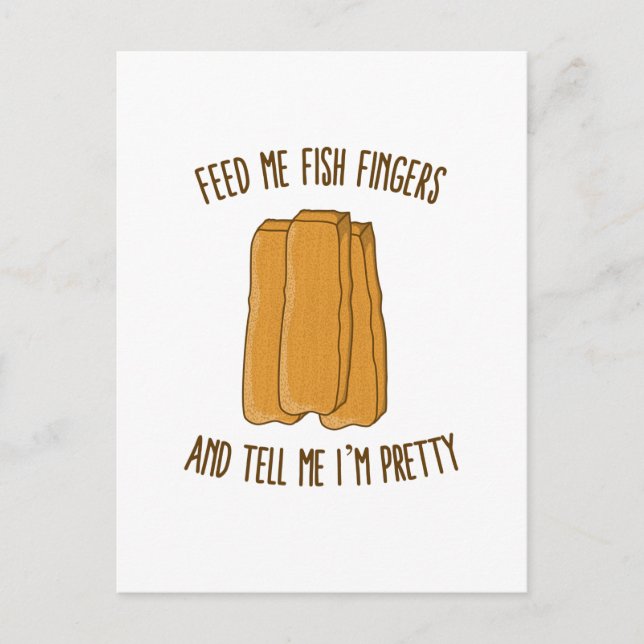 Postal Alimentarme dedos de pescado y decirme que soy Bon (Anverso)