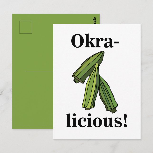 Postal Alimento vegetariano vegetal quimbombó (Anverso / Reverso)