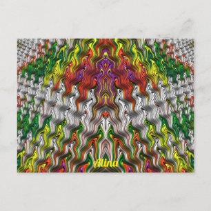 Postal ALINA ~ NAVIDADES Patrón de diseño fractal 3D ~