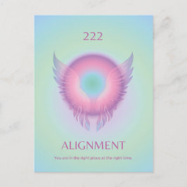 Postal Alineación del número de ángel Aura 222