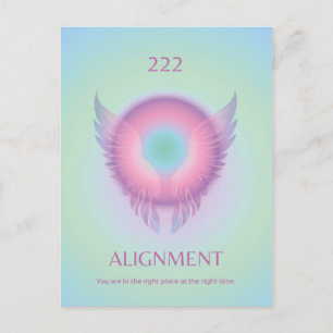 Postal Alineación del número de ángel Aura 222