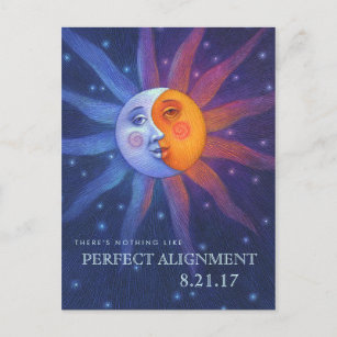 Postal Alineación perfecta de Sun y Moon Eclipse