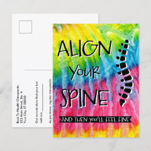 Postal Alinee su espina dorsal y luego se sienta bien