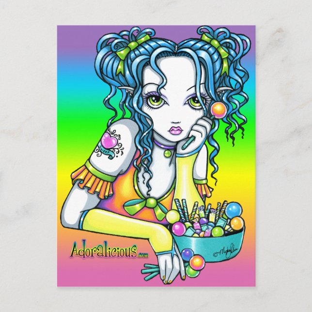 Postal "Alisha" Candy Rainbow Fae Postcard (Anverso)
