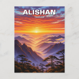Postal Alishan Taiwan Sunrise