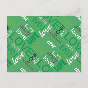 Postal Alive Green Gallery Love Words Art