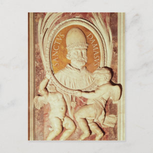 Postal Alivio de Damasus I en una nave pilastro