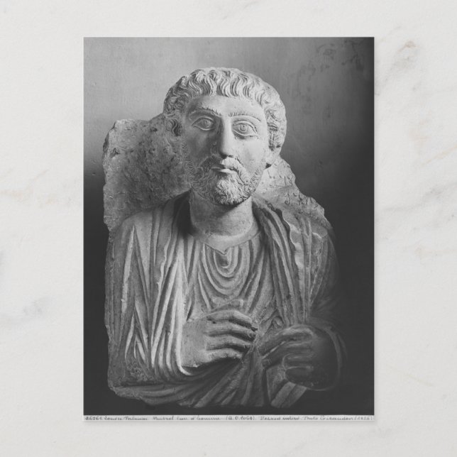 Postal Alivio funerario de una figura masculina, de Palmi (Anverso)