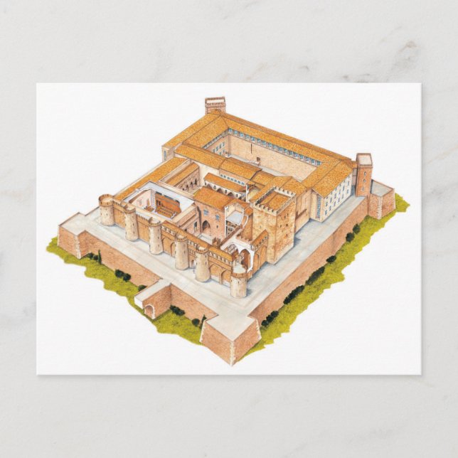 Postal Aljafería. Zaragoza España. Palacio islámico (Anverso)