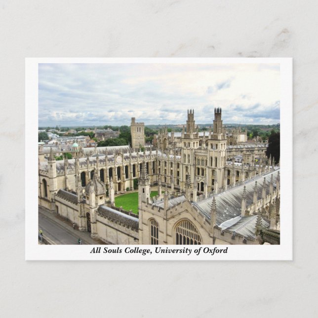 Postal All Souls College, Universidad de Oxford, Inglater (Anverso)