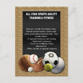 Postal All Star Sports Balls con pared de ladrillo