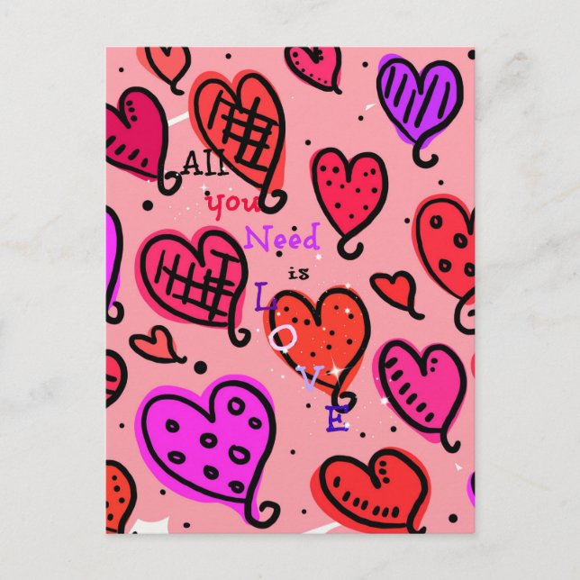 Postal All You Need is Love (Anverso)