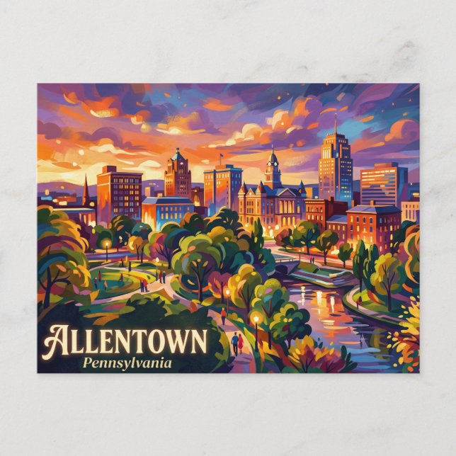 Postal Allentown EE. UU. (Anverso)