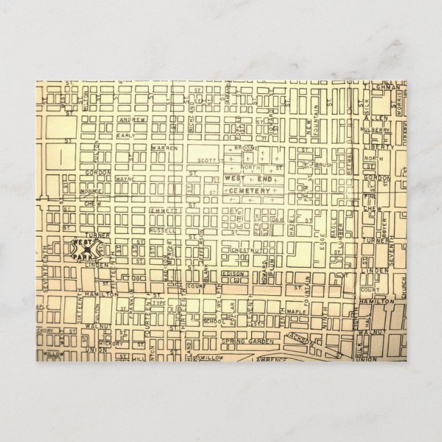 Postal Allentown, Mapa de cosechas de PA (Anverso)