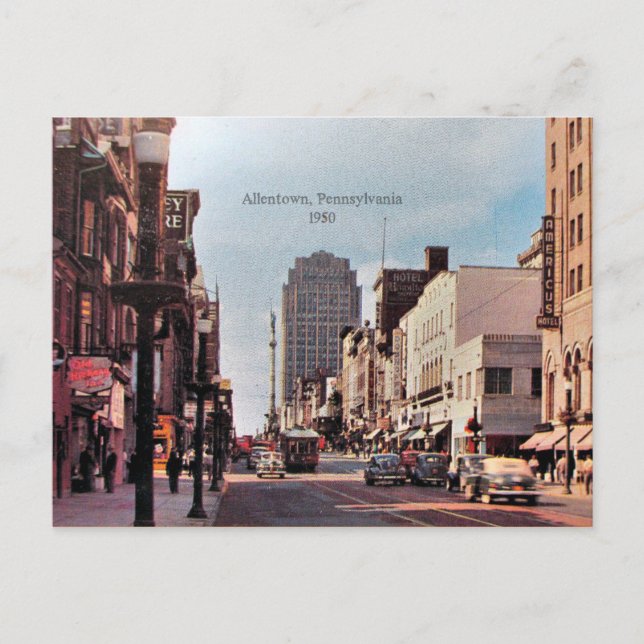 Postal Allentown, Pennsylvania 1950 (Anverso)