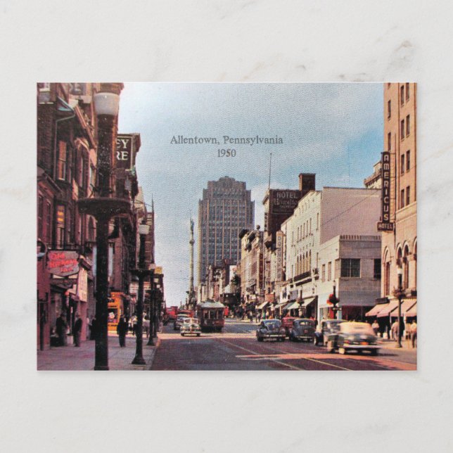 Postal Allentown, Pennsylvania 1950 (Anverso)