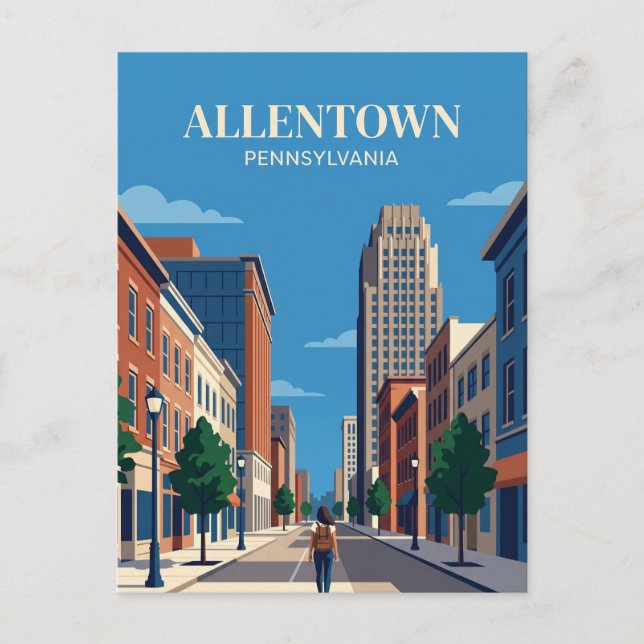 Postal Allentown, Pensilvania, EE. UU. (Anverso)