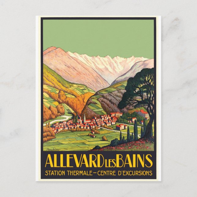 Postal Allevard, Les Bains, Francia (Anverso)