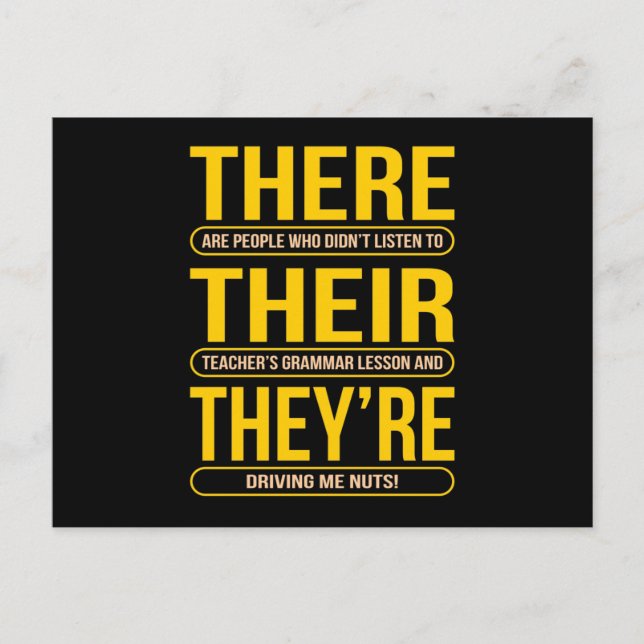 Postal Allí están los profesores de inglés (Anverso)