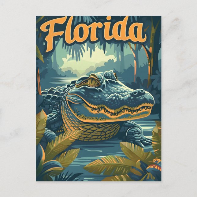 Postal Alligator Florida Everglades (Anverso)
