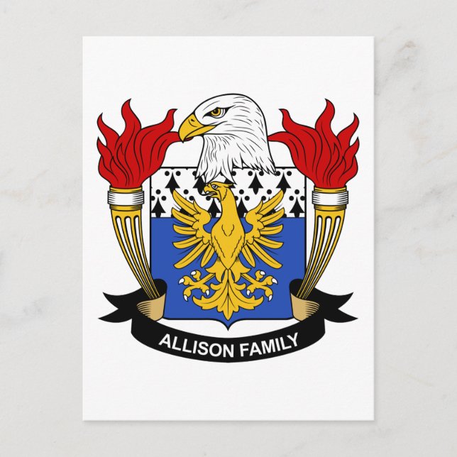 Postal Allison Family Crest (Anverso)