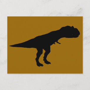 Postal Allosaurus Dino Dinosaur Silhouette