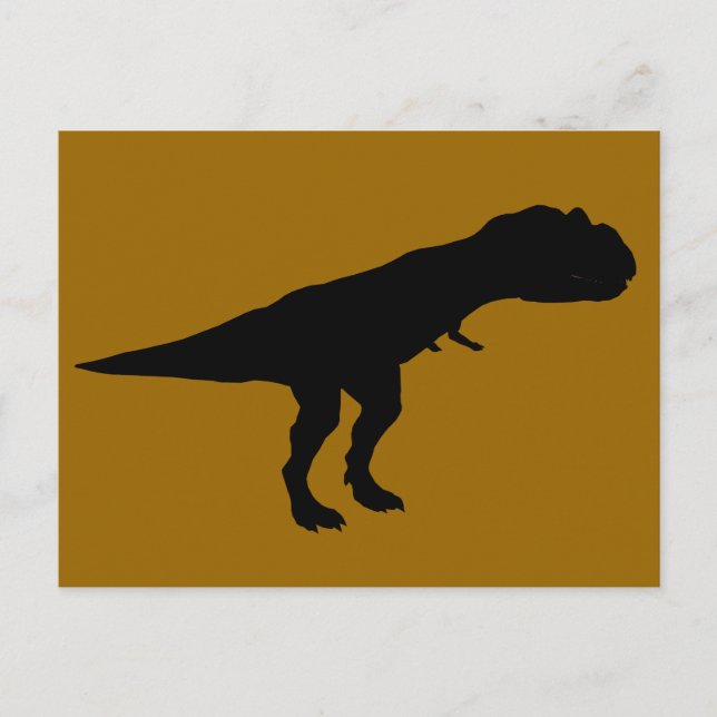 Postal Allosaurus Dino Dinosaur Silhouette (Anverso)