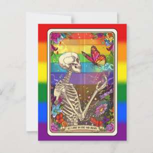 Postal All's Fair in Love and Poetry: LGBT Skelton Tarot