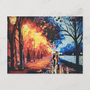 Postal Ally by the Lake Painting Postcard de Freyja Art