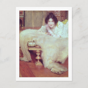 Postal Alma-Tadema   A Listener: The Bear Rug, 1899