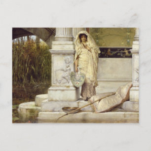 Postal Alma-Tadema   Chica Pescador Romano, 1873