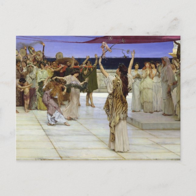 Postal Alma-Tadema | Dedicación a Baco (Anverso)