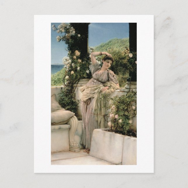 Postal Alma-Tadema | "Rosa de todos los Rosas, 1885 (Anverso)