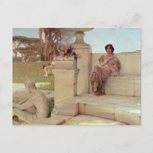Postal Alma-Tadema | Voz de primavera, 1908 (Anverso)