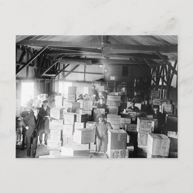 Postal Almacén de whisky de contrabando, 1920 (Anverso)