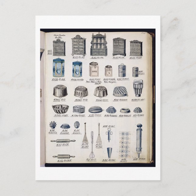 Postal Almacenamiento y utensilios de la cocina de un (Anverso)