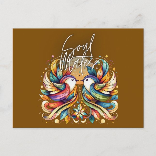 Postal Almas Gemelas (Anverso)