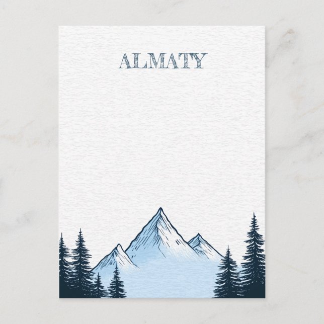 Postal Almaty Kazajistán Viajes (Anverso)