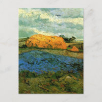 Almiares bajo un cielo lluvioso de Vincent van Gog