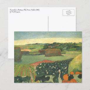 Postal Almiares en Bretaña de Paul Gauguin, Arte Vintage
