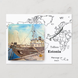 Postal Almirante Barco de Vapor, Tallin, Estonia